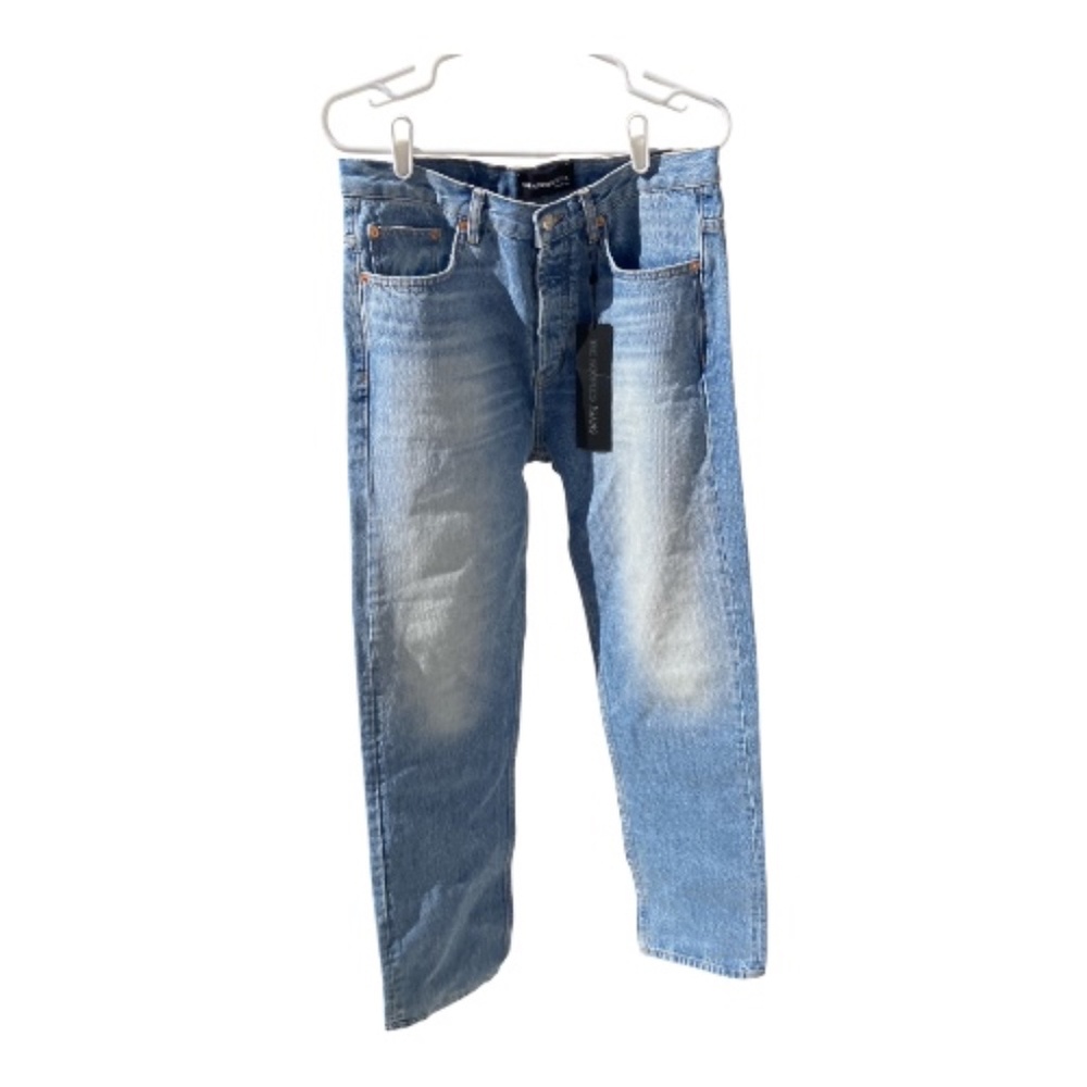 The Kooples Jeans Straight Loose blue denim button fly size 31 New - Picture 2 of 13